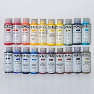 Brand New Lot Of 20 Never Opened GOLDEN Fluid Acrylic Paint Bottles,  4 fl oz.